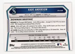 2026 BOWMAN CHROME KADE ANDERSON AUTO /50 GOLD LAVA REFRACTOR MARINERS #CPA-KAN - Image 2