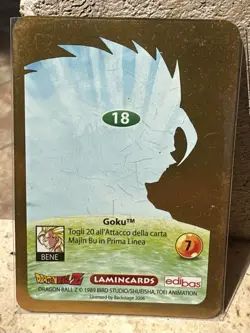 Lamincard Edibas #18 Dragon Ball Goku SSJ3 Gold 2006 - Image 2