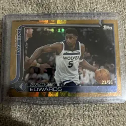 2025-26 Topps - Anthony Edwards #108 Gold Foilboard Season Tip-Off /50 - Image 1