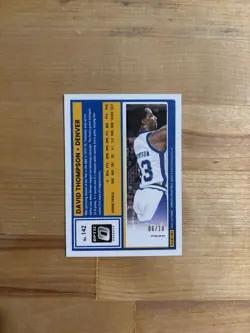 2025-26 Panini Donruss Optic David Thompson TRUE GOLD PRIZM Card #/10 - Image 2