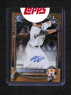 2025 Bowman Draft - Xavier Neyens Auto /50 Gold Shimmer #CPA-XN 1st Bowman - Image 1