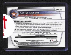 2025 Bowman Draft - Xavier Neyens Auto /50 Gold Shimmer #CPA-XN 1st Bowman - Image 2