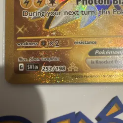 Pokemon TCG Miraidon EX Gold Hyper Rare Card Scarlet & Violet 253/198 - Image 3