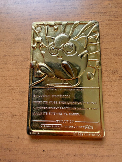 1999 Jigglypuff Burger King Nintendo Pokemon 23K Gold Plated Trading Card Bar - Image 2