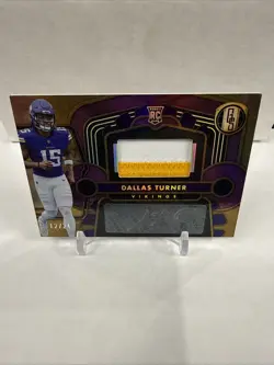 2024 Panini Gold Standard Dallas Turner Rookie Jersey Auto RPA Rose Gold! #/24 - Image 1