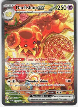 Pokemon Dachsbun ex 169/142 Special Illustration Rare Stellar Crown Pokemon NM - Image 1