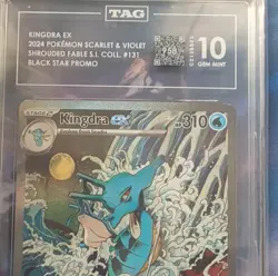 Pokemon TCG Kingdra ex 131 Scarlet & Violet Promo Holo TAG 10 Black Star EX - Image 2