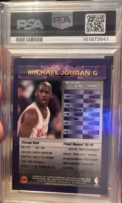1994-95 Topps Finest - Michael Jordan #331 Refractor PSA 8 W/Coating!! - Image 2