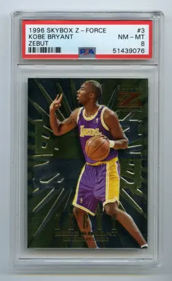 1996-97 Skybox Z Force - Zebut Kobe Bryant #3 (RC) - PSA 8 - Rookie Lakers HOF - Image 1