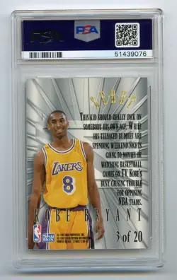 1996-97 Skybox Z Force - Zebut Kobe Bryant #3 (RC) - PSA 8 - Rookie Lakers HOF - Image 2