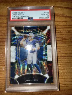 2023 Select - Josh Allen #410 - Tri Color Prizm - 106/149 PSA 10 - Image 2