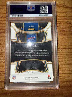 2023 Select - Josh Allen #410 - Tri Color Prizm - 106/149 PSA 10 - Image 3