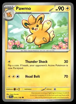 Pawmo 75/198 Pokemon Card Scarlet & Violet Common 90 HP Near Mint PO - Image 1
