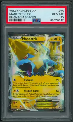 Pokemon XY Phantom Forces Manectric EX 23/119 PSA 10 - Image 1
