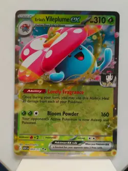 Pokemon TCG Ascended Heroes ASC Erika's Vileplume Ex/217 Sparkle Holo NM - Image 1