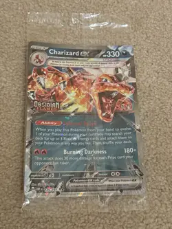 New sealed Pokemon Charizard EX 125/197 Jumbo Obsidian Flames Holo Oversize - Image 1