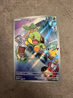 Pokemon TCG Card Turtwig MEP 040 First Partner Illustration Promo - NM - Image 1