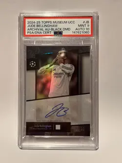 Jude Bellingham 24/25 Topps Museum Black auto card /10 Real Madrid PSA 9 auto 10 - Image 1