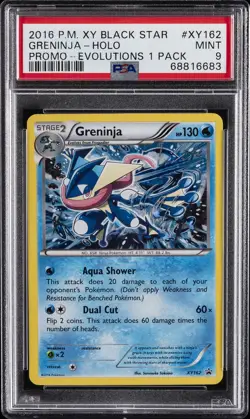 2016 POKEMON XY BLACK STAR PROMO #XY162 GRENINJA-HOLO PSA 9 - Image 1