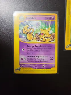 Lot Of 3 Pokemon Expedition 2002 Meowth Kadabra Chikorita - Image 2