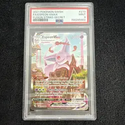Pokemon Espeon VMAX 270/264 SWSH08 Fusion Strike Secret Rare Holo PSA 9 - Image 1