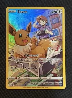 Pokemon TCG Brilliant Stars TG11/TG30 Eevee Trainer Gallery Holo Rare - NM - Image 1