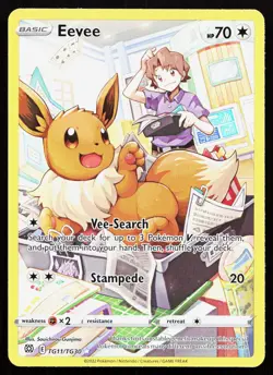 EEVEE TG11/TG30 HOLO BRILLIANT STARS TRAINER GALLERY POKEMON LP - Image 1