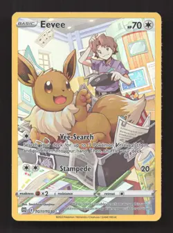 Eevee TG11/TG30 Holo Brilliant Stars Trainer Gallery Pokemon NM - Image 1