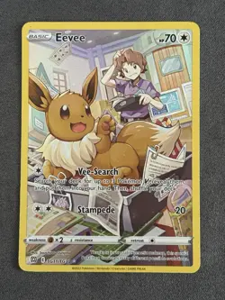 Pokemon TCG Eevee TG11/TG30 Brilliant Stars Trainer Gallery Holo Full Art - NM - Image 1