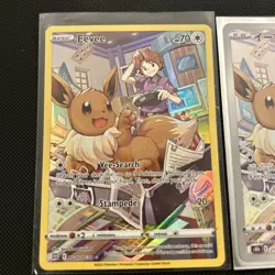 Eevee TG11/TG30 & Japanese Eevee Brilliant Stars Trainer Gallery Pokemon Card NM - Image 2