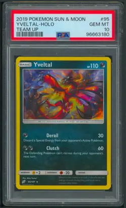 Pokemon Sun And Moon Team Up Yveltal Holo 95/181 PSA 10 LOW POP POP 15 - Image 1