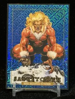 2024 Upper Deck Marvel Masterpieces 92 Platinum Sabretooth Blue Traxx Card #78 - Image 1