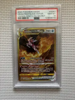 PSA 10 Gem Mint - Origin Forme Palkia VSTAR GG67/GG70 Crown Zenith Alt Art Gold - Image 3