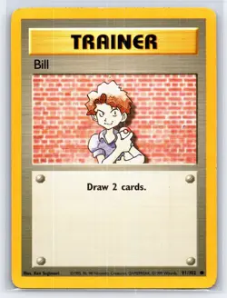 1999 Pokemon TCG - Base Set - Bill Trainer Card - 91/102 - Image 1