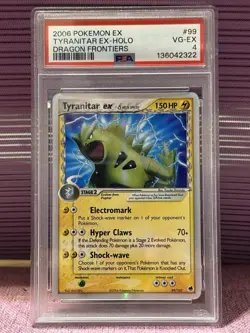 Tyranitar ex (Delta Species) 99/101 Dragon Frontiers Holo PSA 4 - Image 1