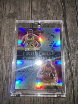 2001 Bowman' Best Shaquille O'Neal Magic Johnson Dual Auto Autograph #FF3A - Image 1