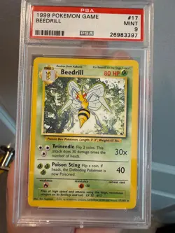 Beedrill 17/102 #17 Pokemon Base Set 1999 TCG Unlimited - MINT PSA 9 - Image 1