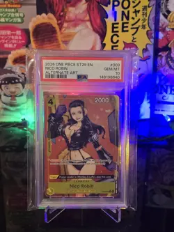 2026 ONE PIECE STARTER DECK EGGHEAD #ST29-009 NICO ROBIN ALTERNATE ART PSA 10 - Image 1