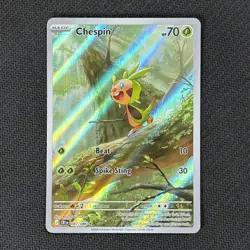 Chespin 087/086 Illustration Rare Chaos Rising 2026 - Pokemon TCG (NM) - Image 1