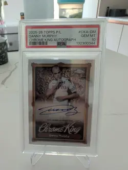 2025-26 Topps Chrome Premier League Danny Murphy Chrome King Auto PSA 10 G MINT - Image 1