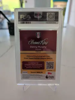 2025-26 Topps Chrome Premier League Danny Murphy Chrome King Auto PSA 10 G MINT - Image 2
