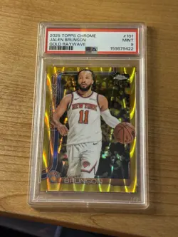 2025-26 Topps Chrome - Jalen Brunson #101 Gold RayWave Refractor /50 - Image 1