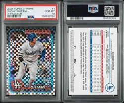 2024 Topps Chrome Shohei Ohtani #1 PSA 10 X-Fractor Los Angeles Dodgers - Image 3