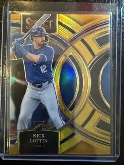 2024 Panini Select - Premier Level Nick Loftin #13 Gold Prizm 06/10 (RC) Royals - Image 1