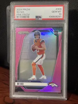 BO NIX ROOKIE🔥 PSA 10 🔥 #309 Pink Prizm (RC) 2024 Panini Prizm - Image 1