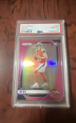 BO NIX ROOKIE🔥 PSA 10 🔥 #309 Pink Prizm (RC) 2024 Panini Prizm - Image 2