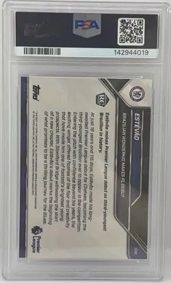 ESTEVAO PSA 10 2025-26 TOPPS NOW EPL ROOKIE DEBUT CHELSEA #6 RC PSA 10 GEM MINT - Image 2