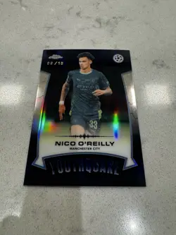 2025-26 Topps Chrome UCC Nico O’Reilly Youthquake Black /10 SSP Manchester City - Image 2