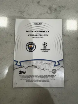 2025-26 Topps Chrome UCC Nico O’Reilly Youthquake Black /10 SSP Manchester City - Image 3
