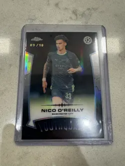 2025-26 Topps Chrome UCC Nico O’Reilly Youthquake Black /10 SSP Manchester City - Image 4